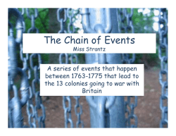 The Chain of Events
