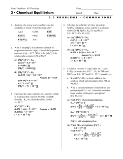 3 Chemical Equilibrium