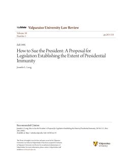 How to Sue the President: A Proposal for Legislation