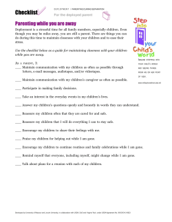 For the deployed parent - Parenting while you are