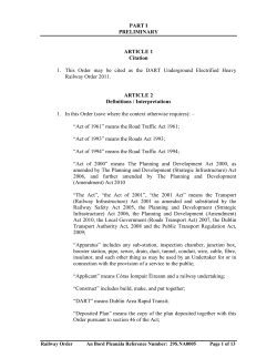 Railway Order - An Bord Plean&aacute;la