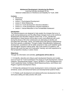 Adolescent Development: Introducing the Basics