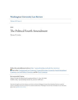 The Political Fourth Amendment - Washington University Open