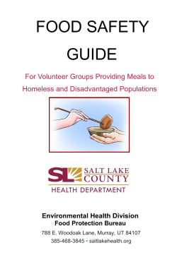food safety guide - Salt Lake County