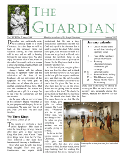 January - St. Joseph Minor Seminary