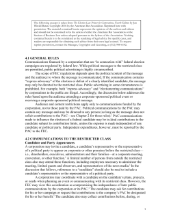 The Election Law Primer for Corporations, 4th ed. -