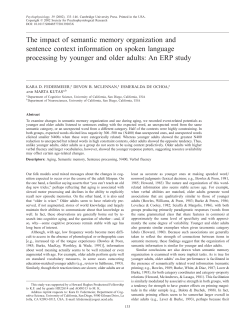 The impact of semantic memory organization and sentence context