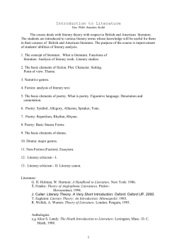 Introduction to Literature