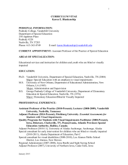 Curriculum Vitae - Peabody College