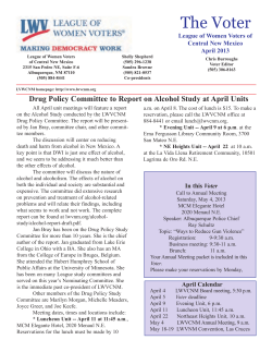 Apr - League of Women Voters of Central New Mexico