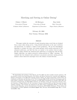 Matching and Sorting in Online Dating