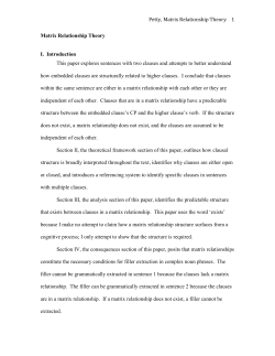 Matrix Relationship Theory.