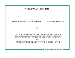 american military history 211 and 311 briefing