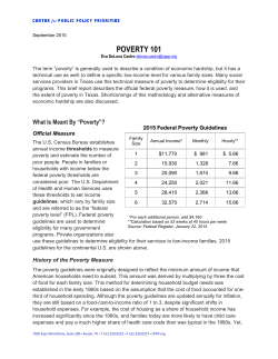poverty 101 - Center for Public Policy Priorities