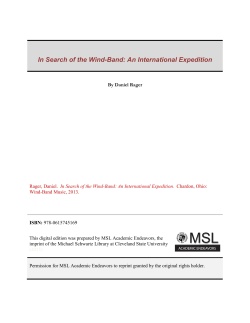 In Search of the Wind-Band: An International Expedition By Daniel