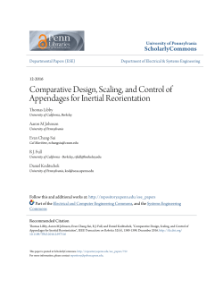 Comparative Design, Scaling, and Control of Appendages for