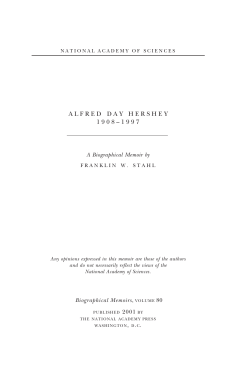 Alfred Hershey - National Academy of Sciences