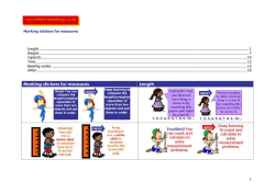 Marking stickers for measures Length