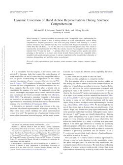 Dynamic evocation of hand action representations during sentence