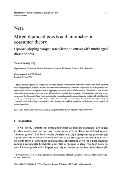 Note Mixed diamond goods and anomalies in consumer theory
