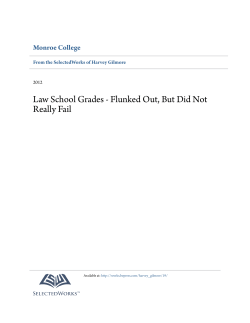 Law School Grades - Flunked Out, But Did Not Really Fail