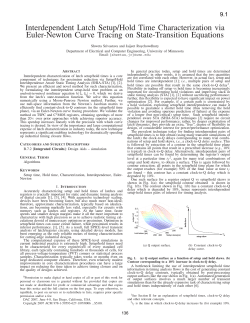 Interdependent Latch Setup/Hold Time Characterization via Euler