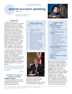 special occasion speaking - The Public Speaking Project