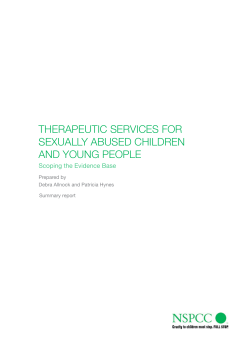 Therapeutic services for sexually abused children and