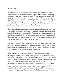 Rabbi Kulwin, Yom Kippur AM Sermon 5774