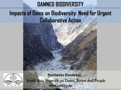DAMNED BIODIVERSITY Impacts of Dams on Biodiversity: Need for