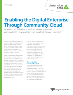 Enabling the Digital Enterprise Through Community Cloud