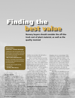 Finding the best value - Oregon Association of Nurseries