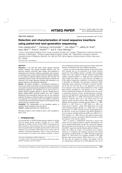 Detection and characterization of novel sequence insertions using