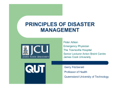 PRINCIPLES OF DISASTER MANAGEMENT