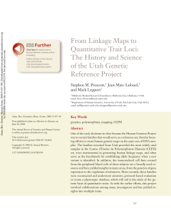 From Linkage Maps to Quantitative Trait Loci
