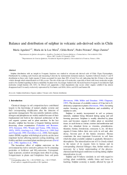 Balance and distribution of sulphur in volcanic ash