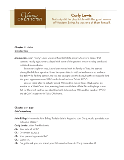 Curly Lewis - Voices of Oklahoma