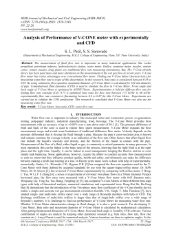 Analysis of Performance of V-CONE meter with experimentally and