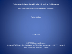 Explorations in Recursion with John Pell and the Pell Sequence