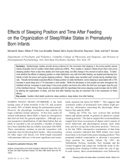 Effects of Sleeping Position and Time After Feeding on the