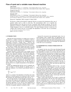 Flow of sand and a variable mass Atwood machine - F&iacute;sica re