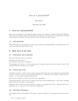Java in a (pea)nutshell