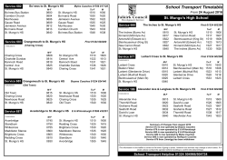 St Mungo`s High School Bus timetable