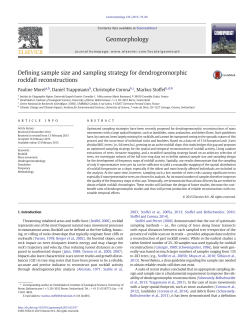 Defining sample size and sampling strategy for
