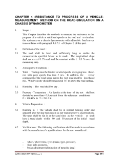 chapter 4 :resistance to progress of a vehicle- measurement