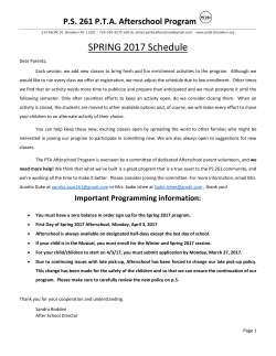 SPRING 2017 Application