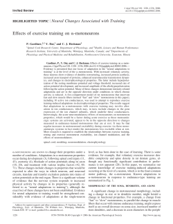 Effects of exercise training on