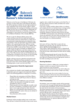 Runner`s Information