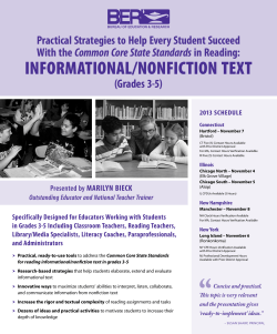 INFORMATIONAL/NONFICTION TEXT