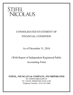 Statement of Financial Condition December 2016